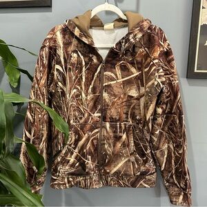 Red Head Camo Hooded Zip Jacket - Brown sz Small